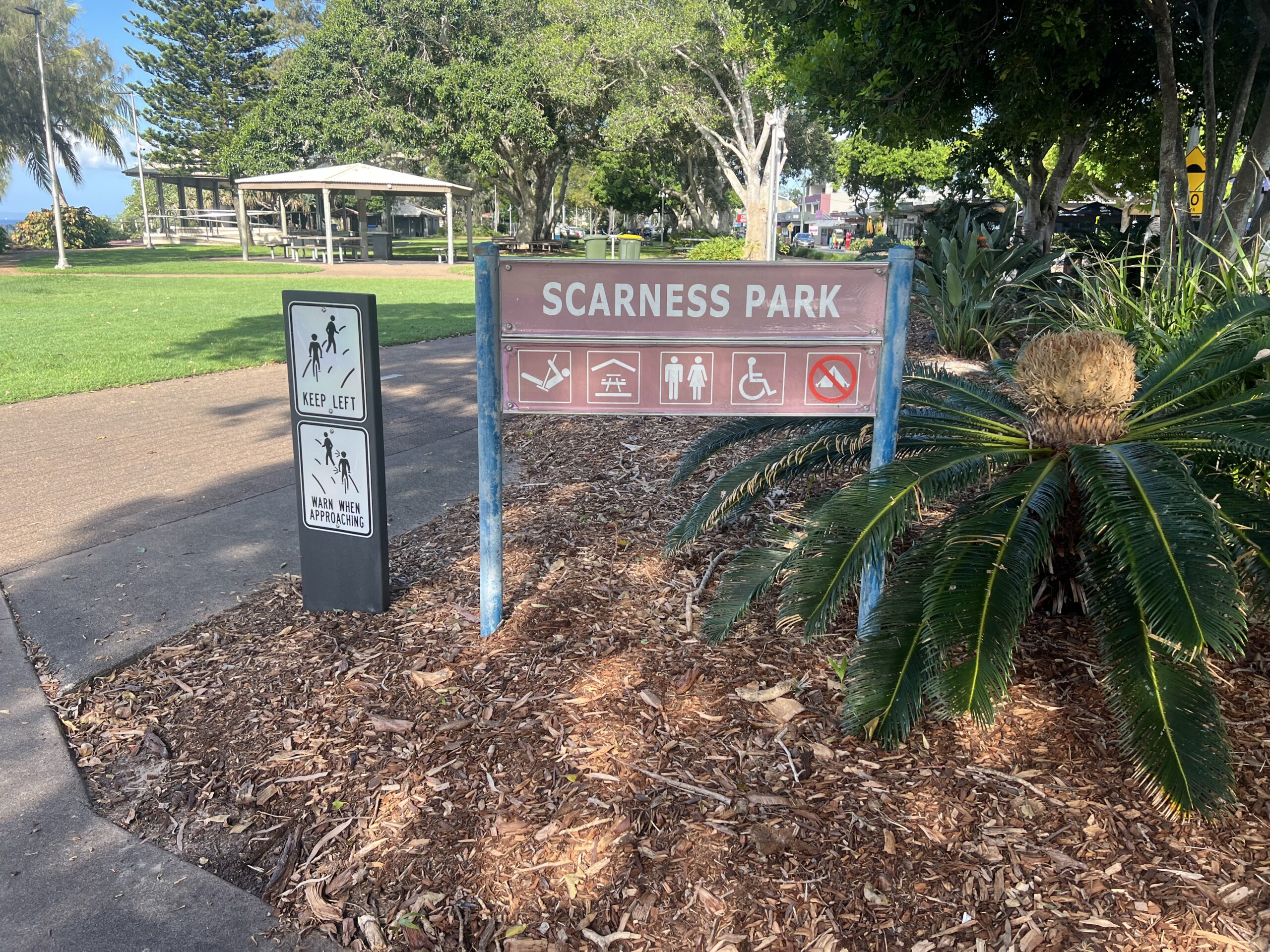Ruff Ruff Reviews - Scarness Park, Hervey Bay - Park Sign