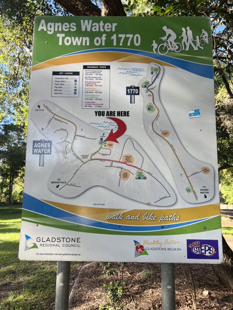 Ruff Ruff Reviews - Tom Jeffrey Memorial Park and Agnes Water Beach - Sign