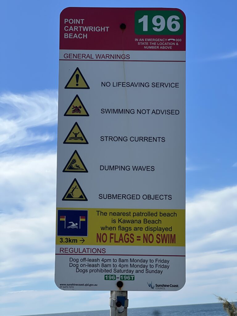 Ruff Ruff Reviews - Point Cartwright Beach and Reserve, Buddina, Sunshine Coast - Point Cartwright Reserve Dog Sign