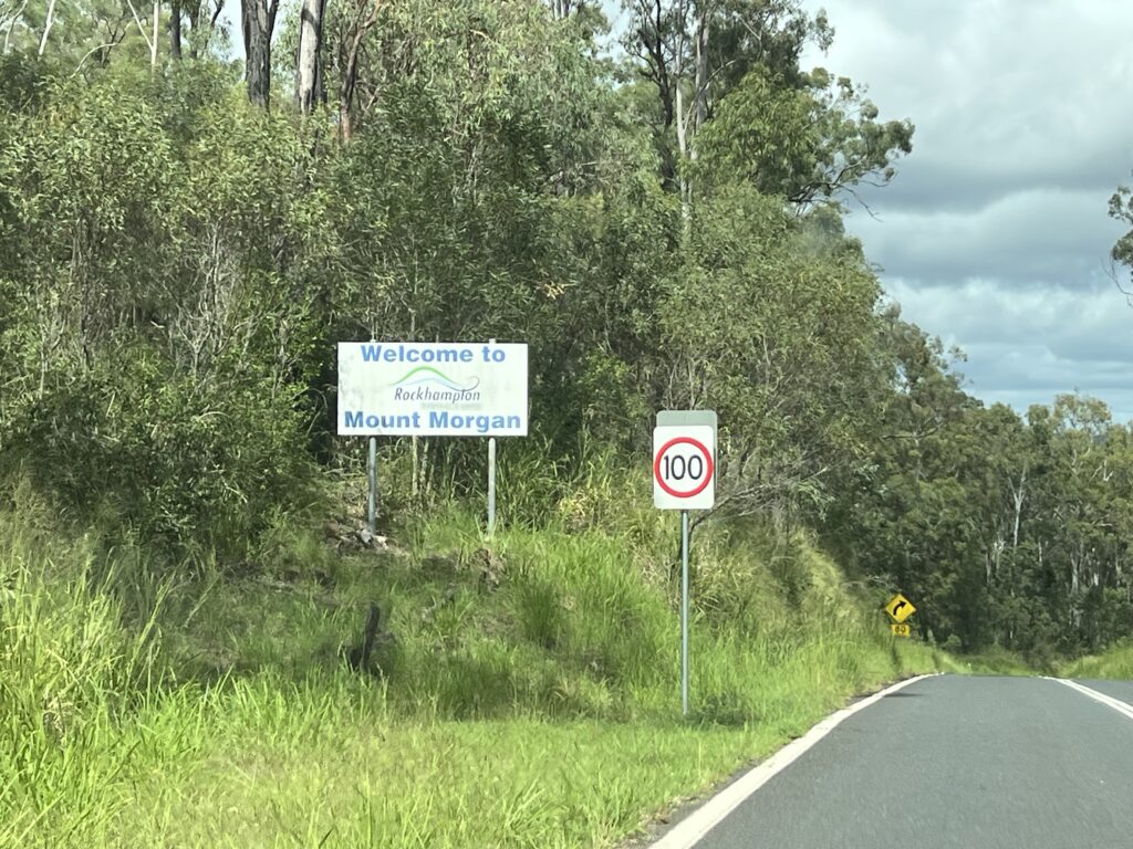Ruff Ruff Reviews - Mount Morgan - Dog-Friendly - Mount Morgan Sign