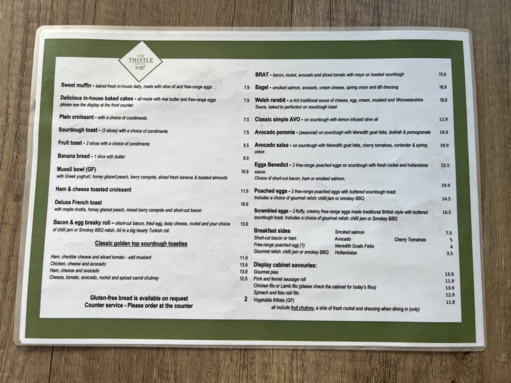 Ruff Ruff Reviews - The Thistle, New Farm - Menu